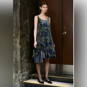 Anais Jourden velvet tank tent midi dress EU42 US10